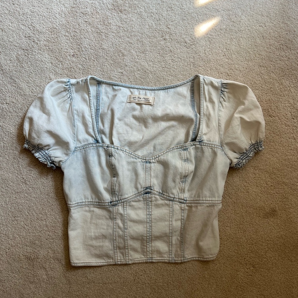 Free People Jean Top Zip Back Country